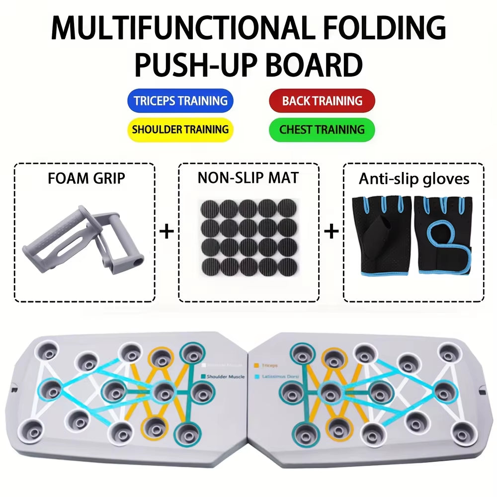 Transform Your Workout with the Portable Multifunctional Push-Up Board Set - Perfect for Chest, Arms, and Back Training!