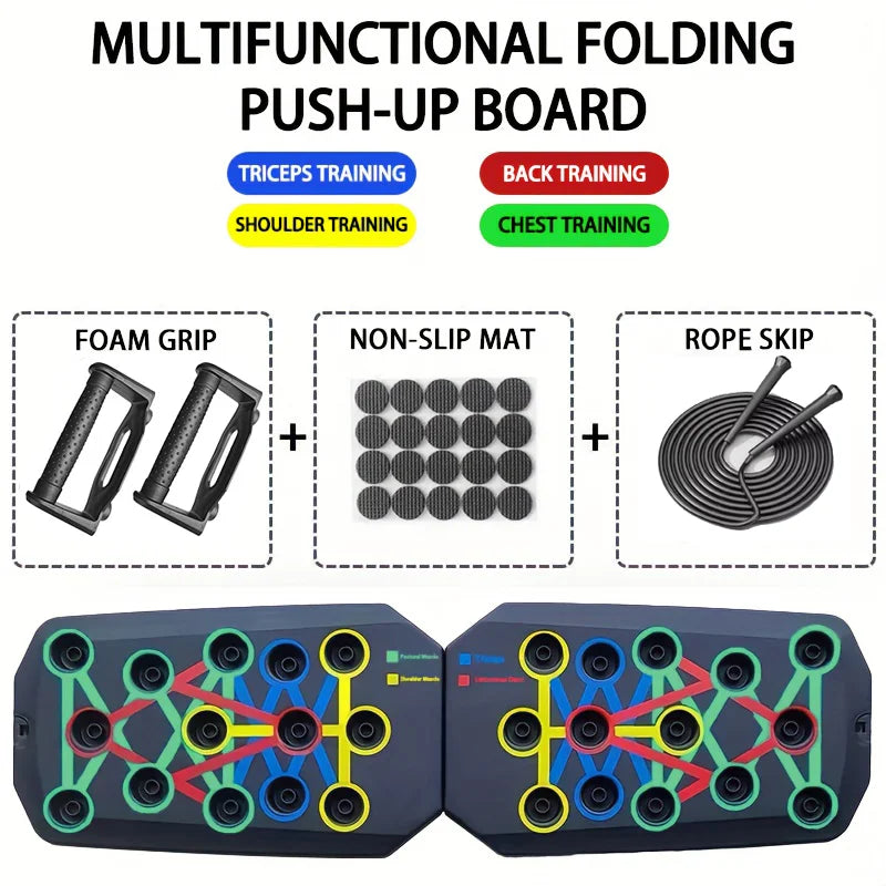 Transform Your Workout with the Portable Multifunctional Push-Up Board Set - Perfect for Chest, Arms, and Back Training!