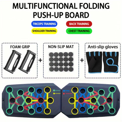 Transform Your Workout with the Portable Multifunctional Push-Up Board Set - Perfect for Chest, Arms, and Back Training!