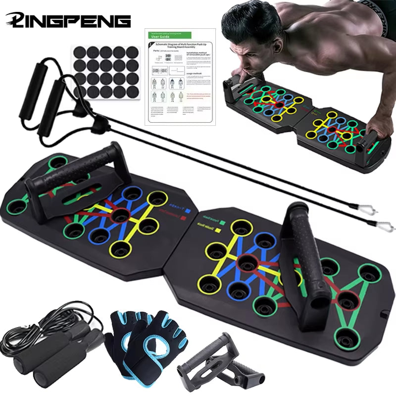 Transform Your Workout with the Portable Multifunctional Push-Up Board Set - Perfect for Chest, Arms, and Back Training!