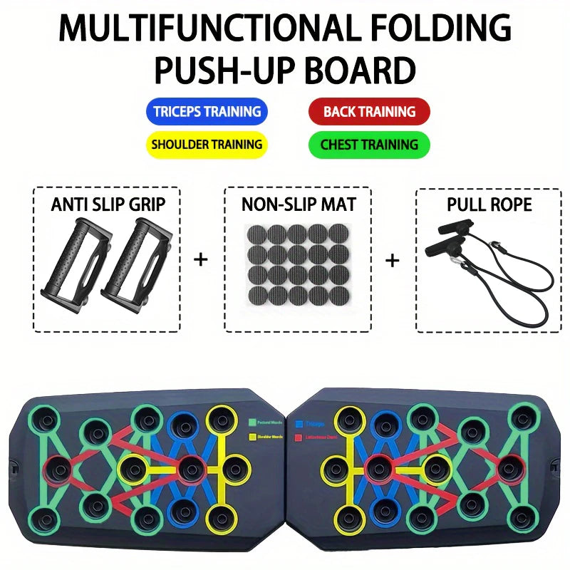 Transform Your Workout with the Portable Multifunctional Push-Up Board Set - Perfect for Chest, Arms, and Back Training!