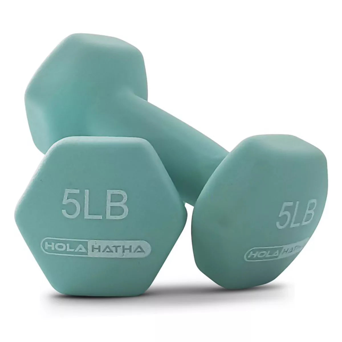 Holahatha 2, 3, & 5 Pound Neoprene Dumbbell Free Hand Weight Set W/ Rack, Pastel