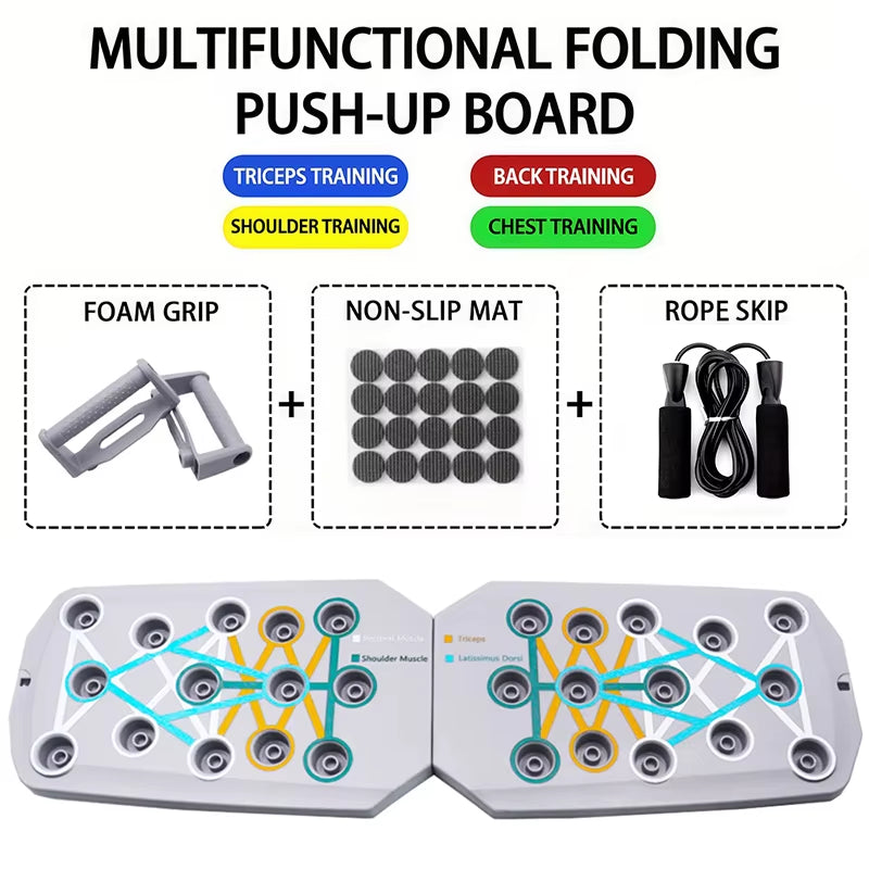 Transform Your Workout with the Portable Multifunctional Push-Up Board Set - Perfect for Chest, Arms, and Back Training!