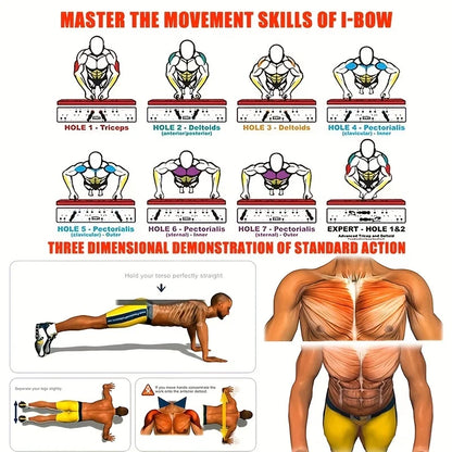 Transform Your Workout with the Portable Multifunctional Push-Up Board Set - Perfect for Chest, Arms, and Back Training!